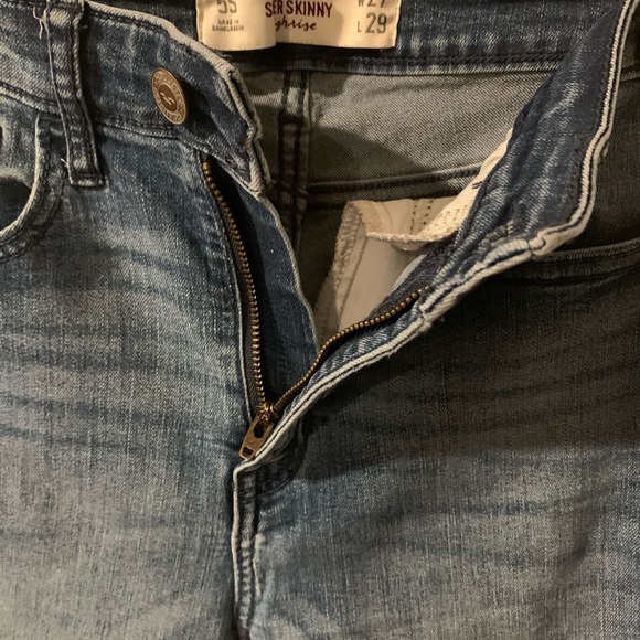 Hollister Womens Skinny Jeans Blue Pockets High Rise - Picture 2 of 5